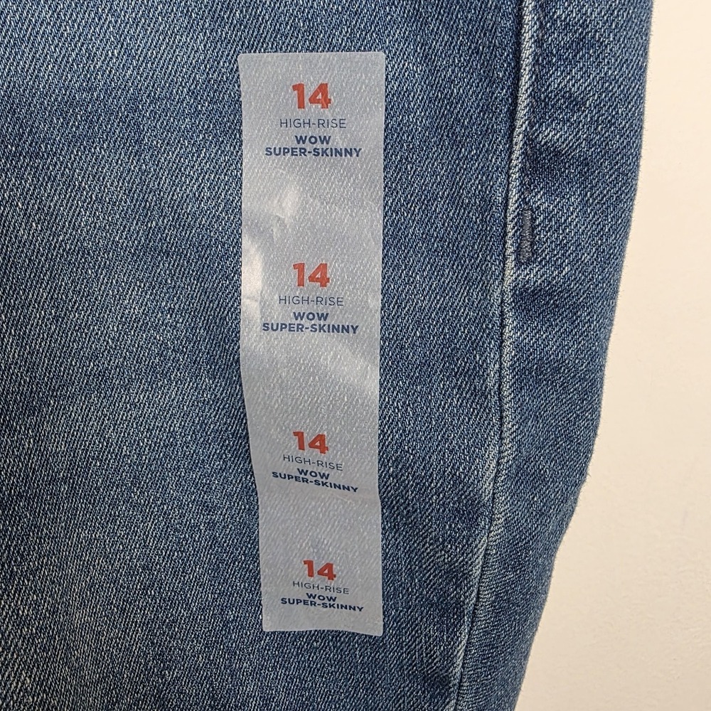 Old Navy High Rise Medium Wash Stretch Classic Wow Super Skinny Jeans Size 14 - Picture 2 of 8